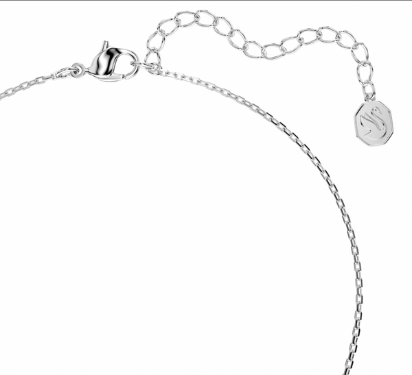 Bella: Blue Round Cut Silver V Necklace & Earring