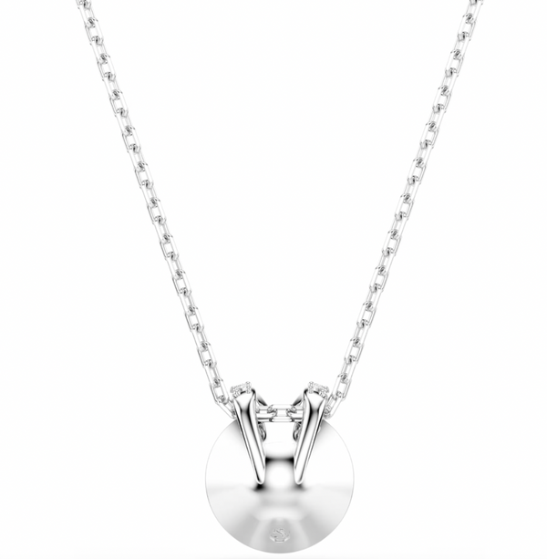 Bella: Blue Round Cut Silver V Necklace & Earring