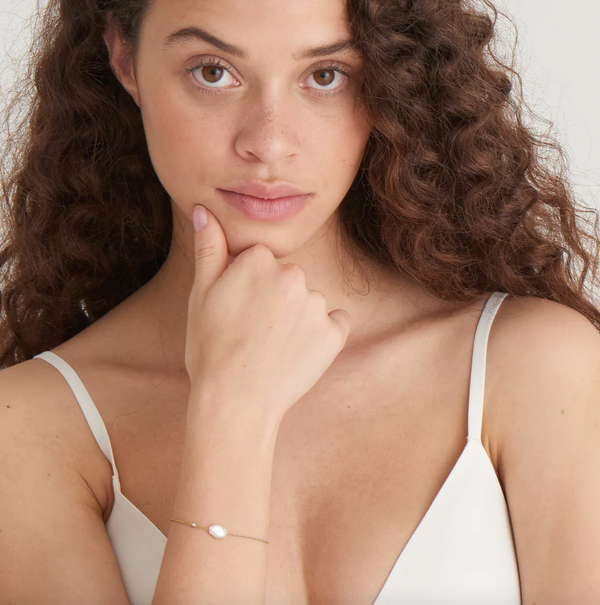Pearl of Wisdom - Pearl with CZ Bracelet