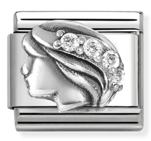 Zodiac - Virgo with CZ Silver Charm