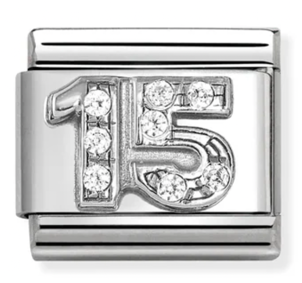 Birthday - 15th with CZ Silver Charm