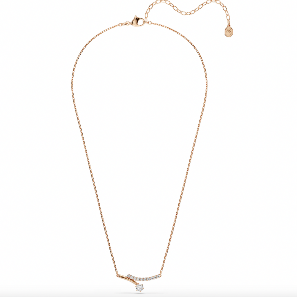 Matrix: White Round Cuts Crystals Necklace - 2 Colour