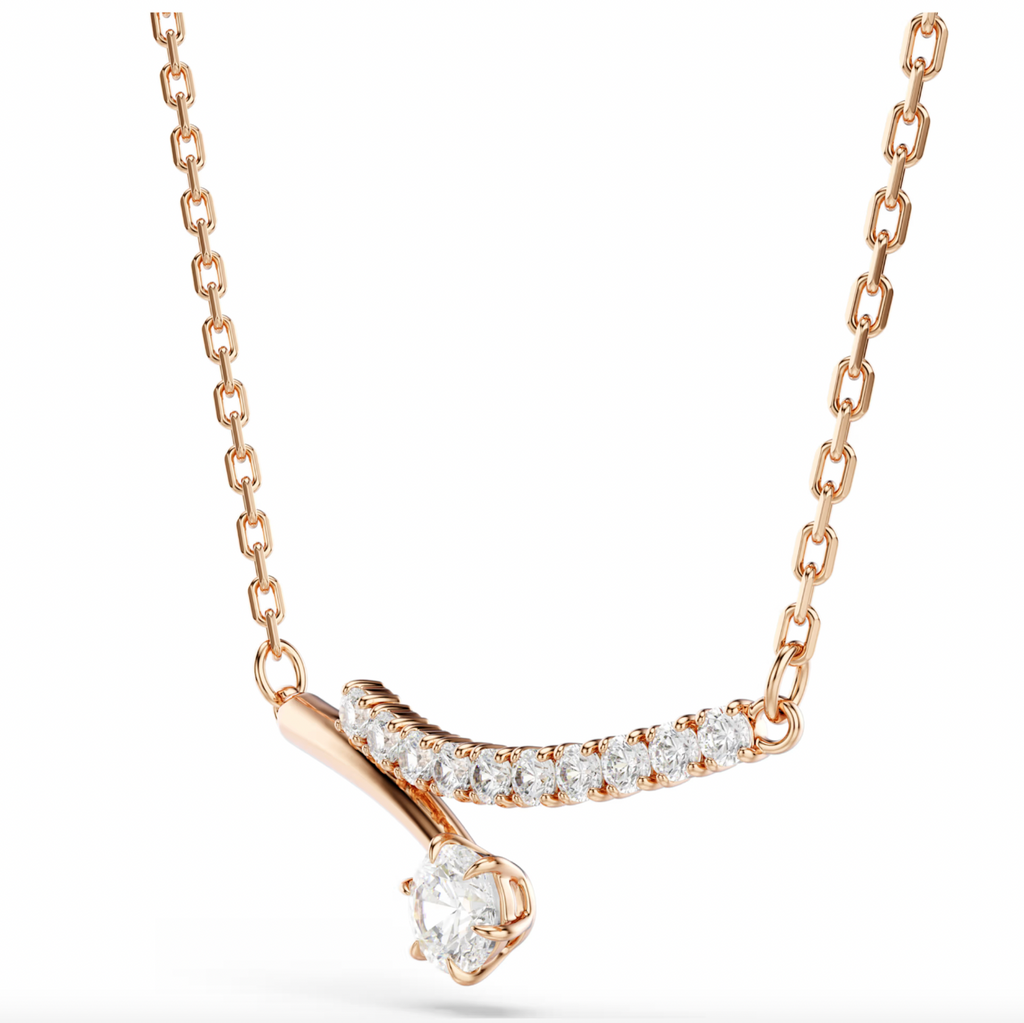 Matrix: White Round Cuts Crystals Necklace - 2 Colour