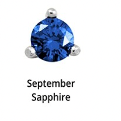 Birthstone Silver Stud Earrings - 12 months