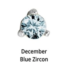 Birthstone Silver Stud Earrings - 12 months