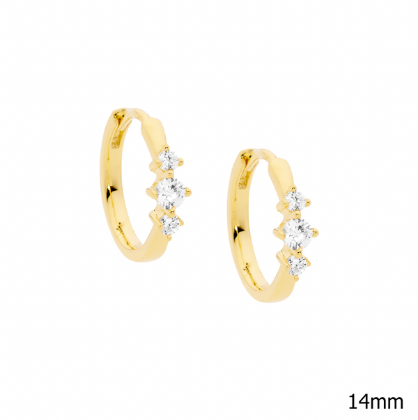 14mm Hoop Earrings - 3 colours