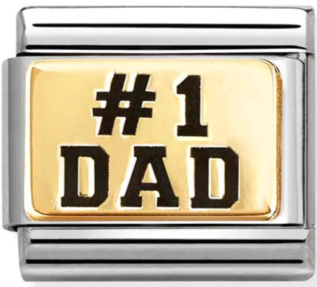 Family - Dad #1 Gold Charm