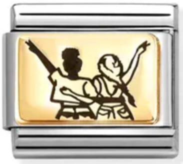 Friends - Concert Friends with Black Enamel Gold Charm