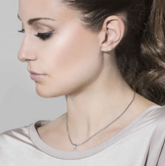 Seimia - White CZ Drop Silver Pendant