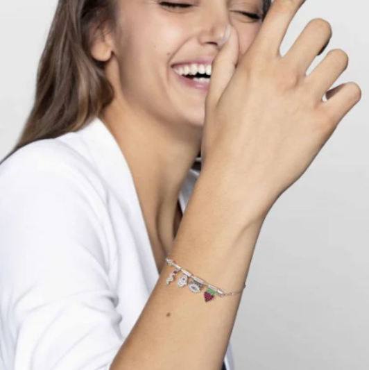 Seimia - White CZ Drop Silver Pendant