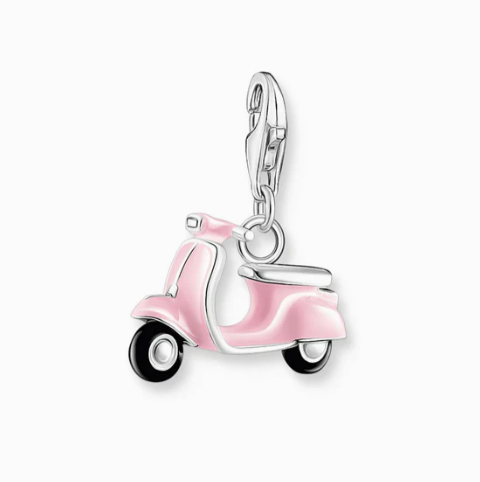 Charmista - Pink Scooter Silver Charm