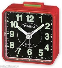 Casio Alarm Clock Beeper Sound with Black Face - 2 colours available