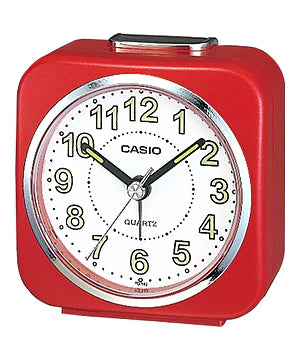 Casio Traveller's Analog Clock, Light, Alarm, Snooze White Face - 3 colours