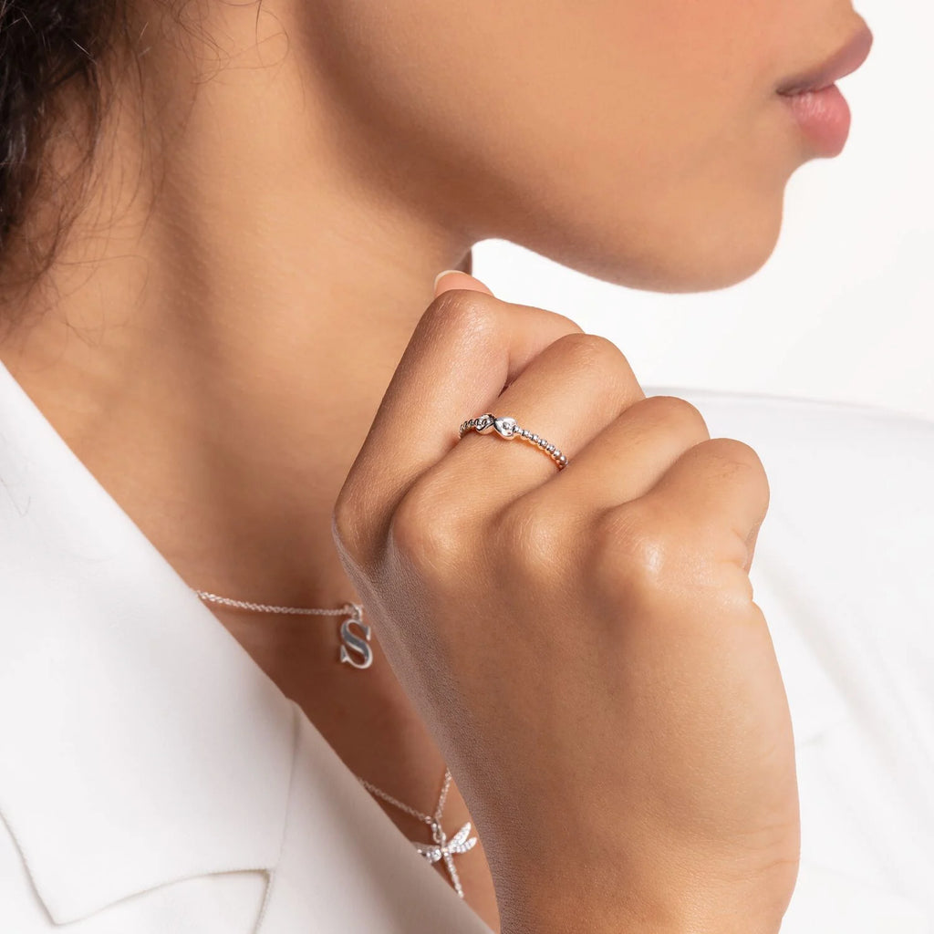 Charming Infinity Bubble Silver Ring