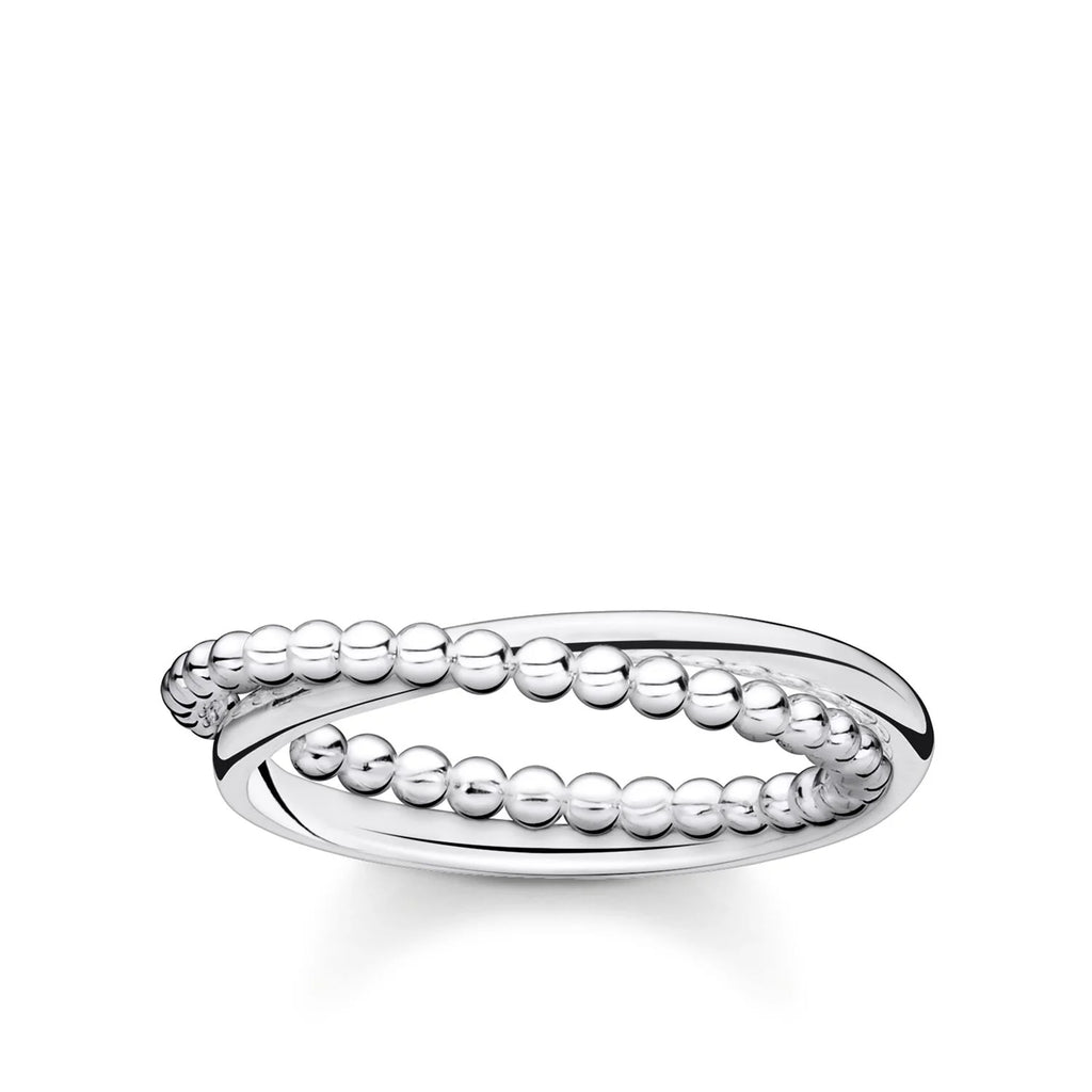 Silver Dot Double Ring