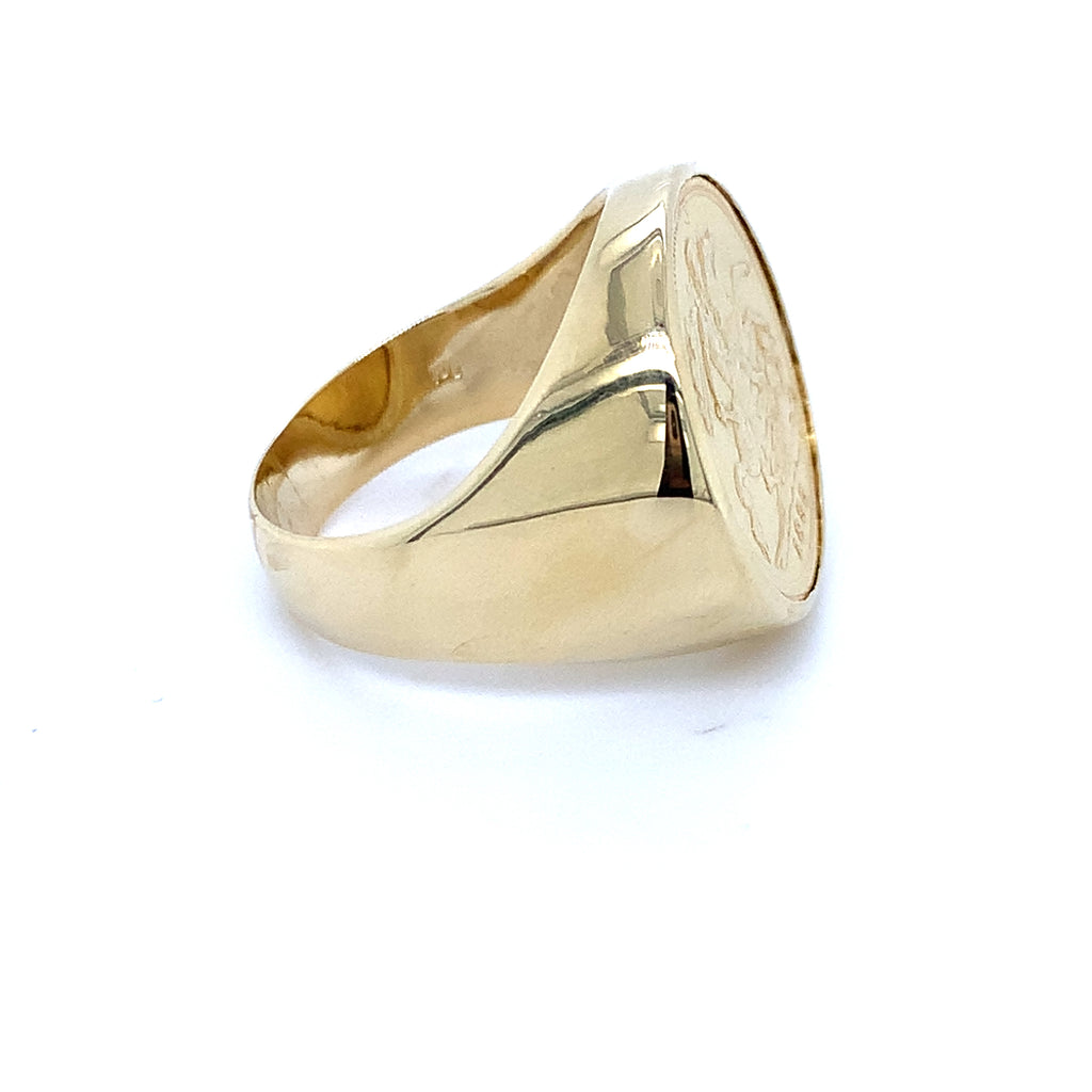 1895 Half Sovereign YellowGold Ring