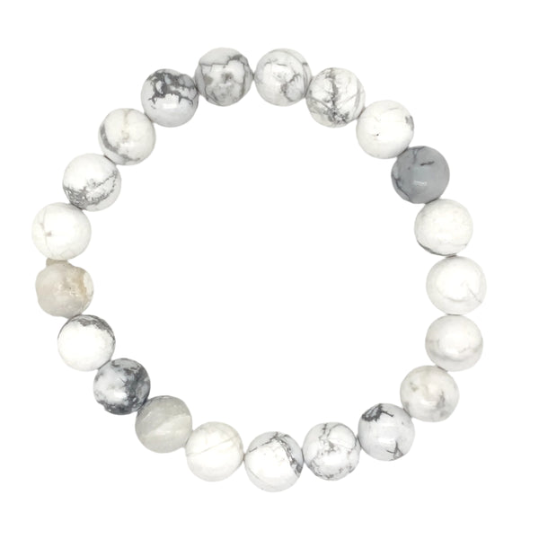 Crystal Bracelet - Howlite Elastic Bracelet