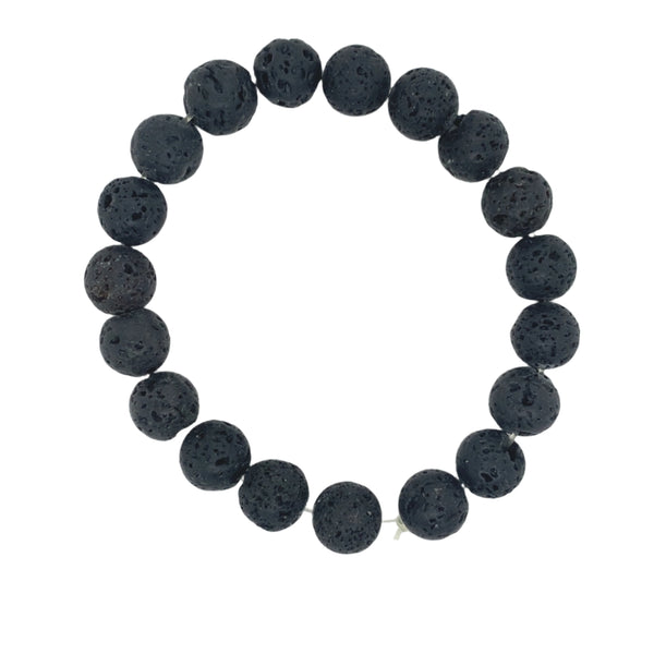Crystal Bracelet - Black Lava Stone