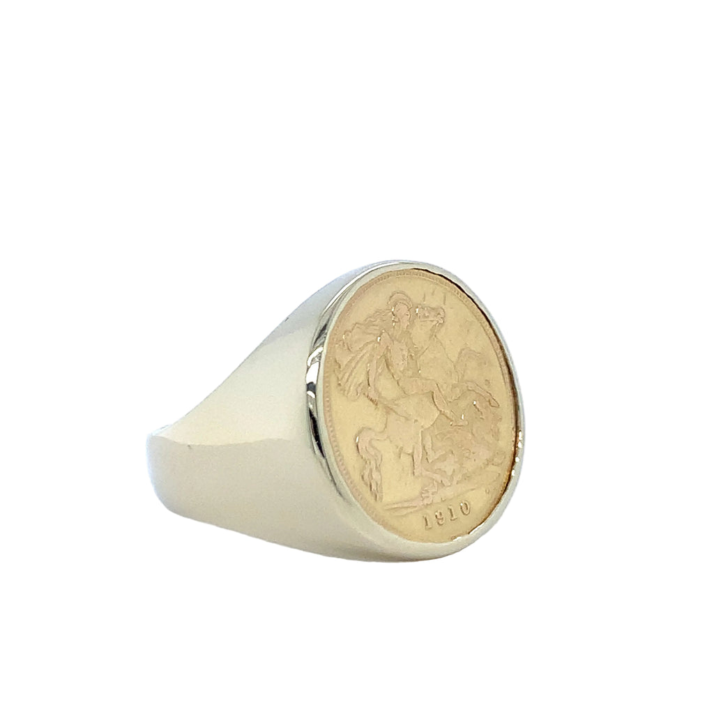 1910 Half Sovereign YellowGold Ring