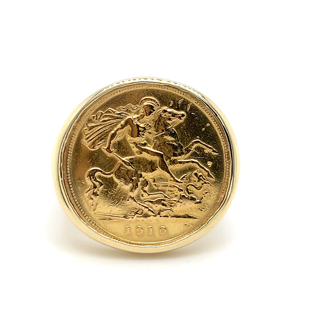 1910 Half Sovereign YellowGold Ring