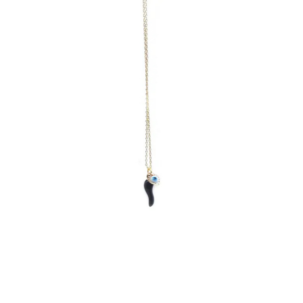 Cornicello Chilli & Mati Eye Charm Necklace