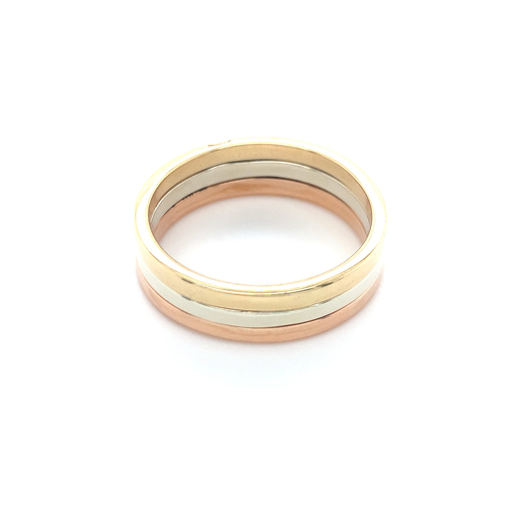 Three Tone Puzzle Ring