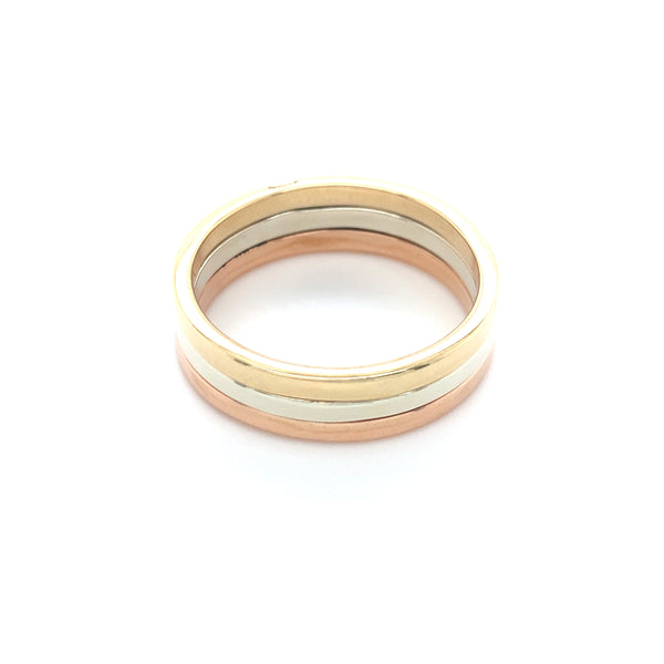 Three Tone Puzzle Ring