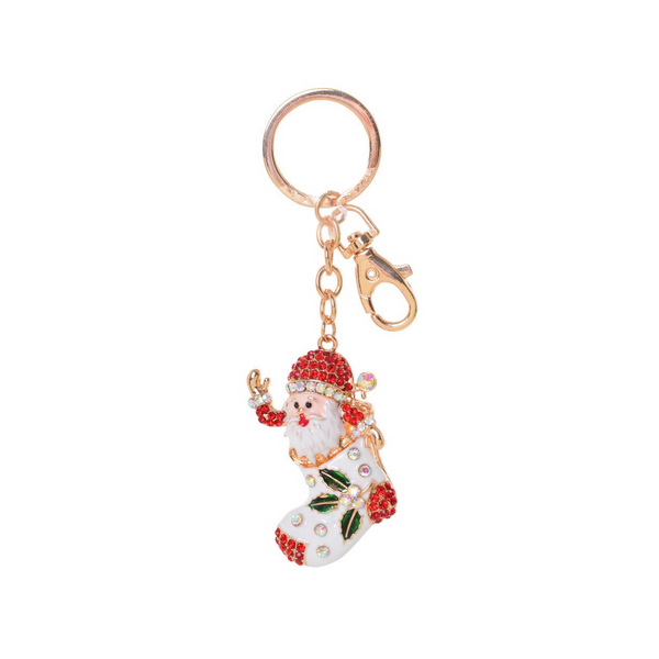 🎄Christmas Accessories - Santa Stocking Bling Keyring