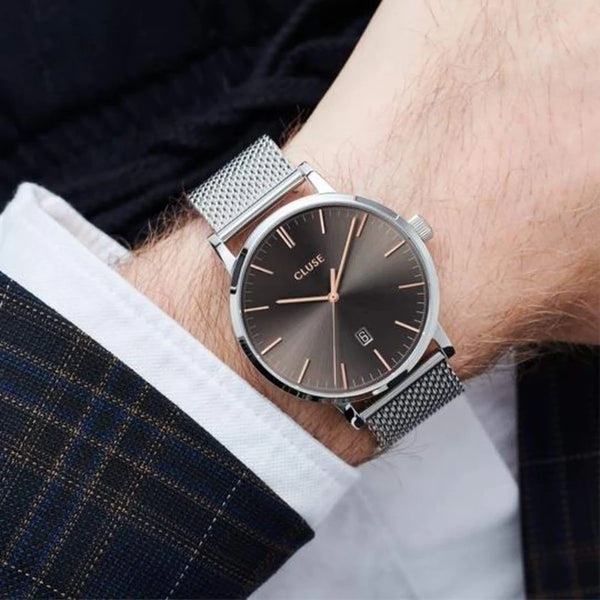 Aravis: Dark Grey Mesh Men’s Watch