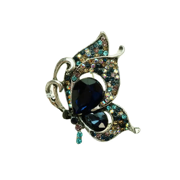 Brooch - Navy Blue Butterfly