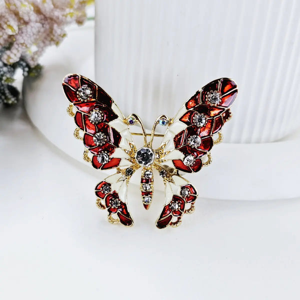 Brooch - Red Butterfly