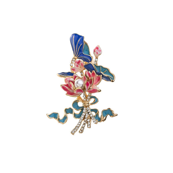 Brooch - Flower & Pearl