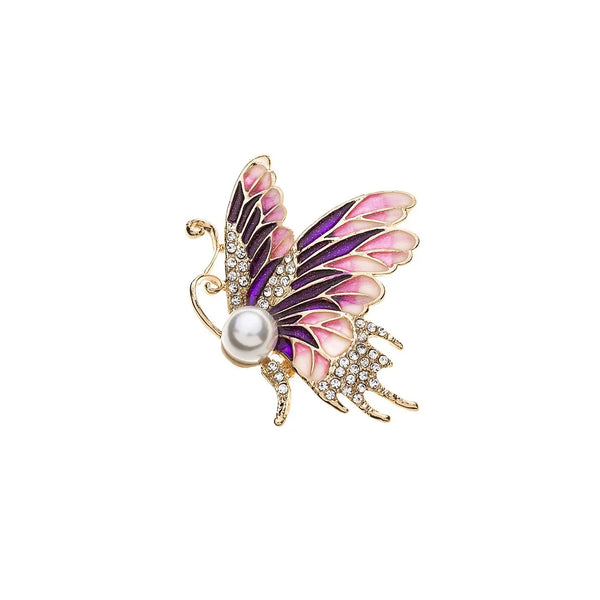Brooch - Pink & Purple Butterfly