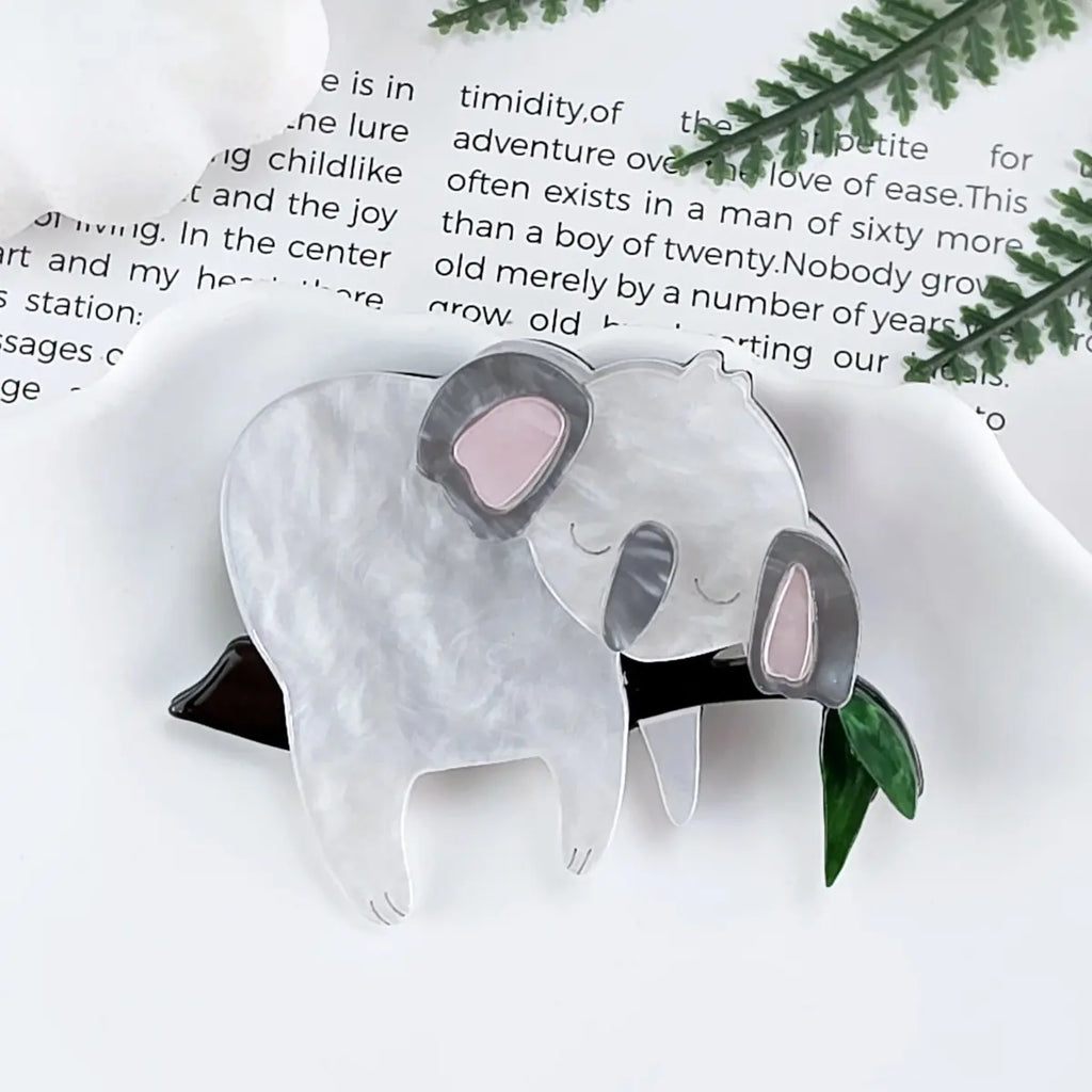 Brooch - Laying Koala