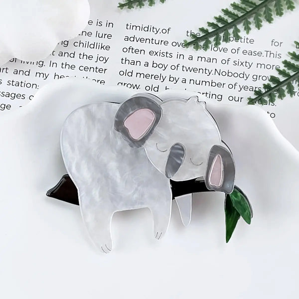 Brooch - Laying Koala