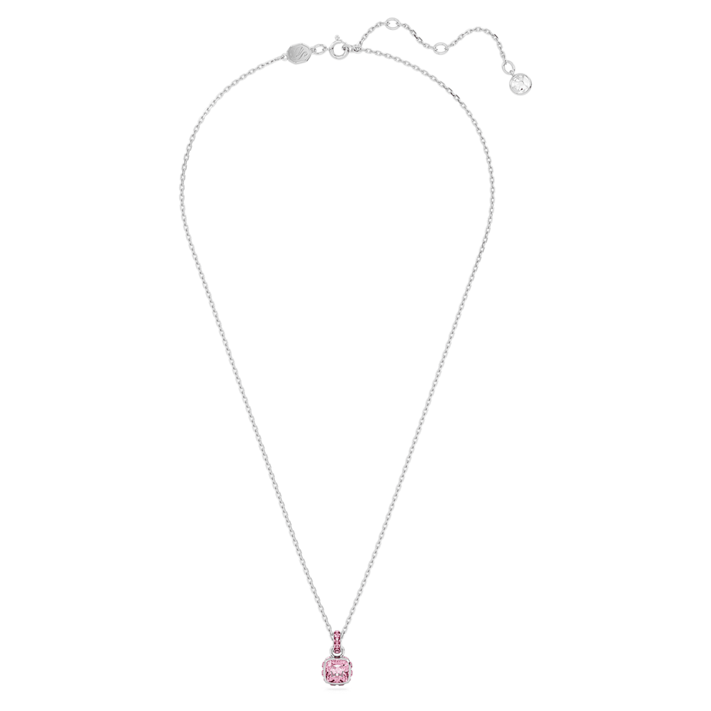 Birthstone: October Pink Square - Necklace & Earring