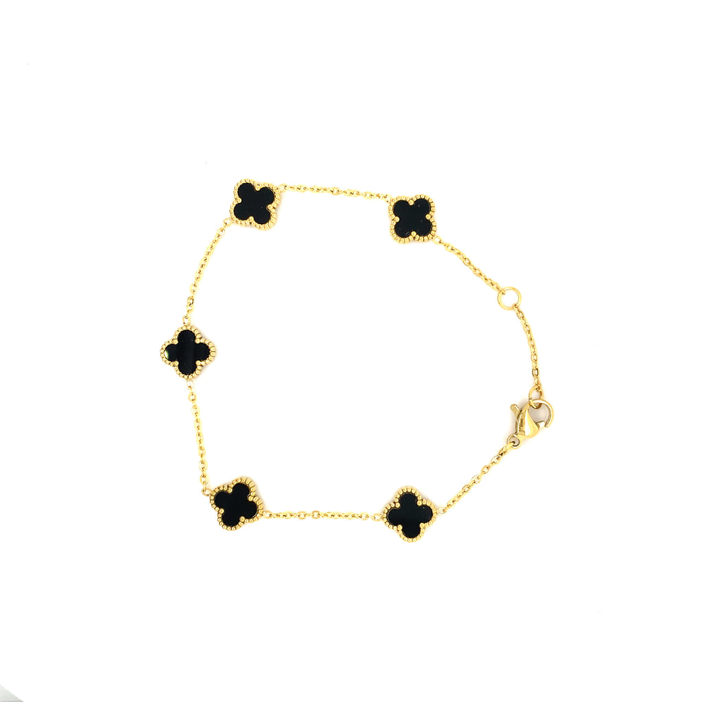 Clover Bracelet - Solid Black  - 2 colours