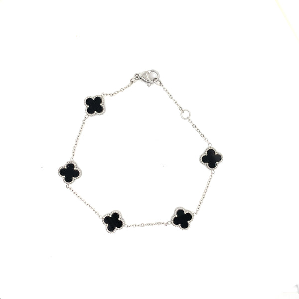 Clover Bracelet - Solid Black  - 2 colours