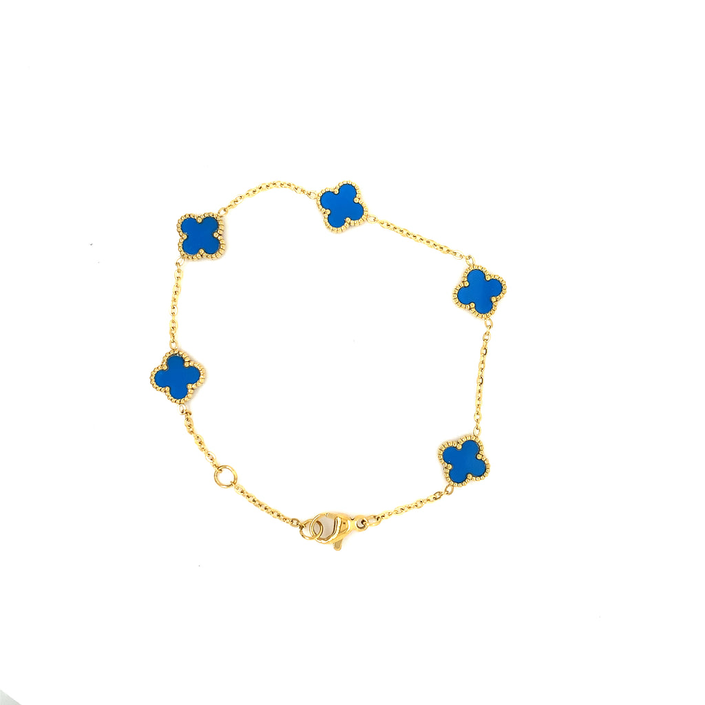 Clover Bracelet - Solid Blue - 2 colours