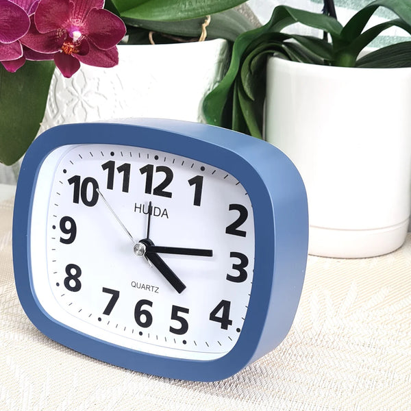 Analog Quartz Alarm Clock - Blue