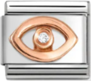 Religion - Evil Eye with CZ Rosegold Charm