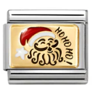 Christmas - Ho Ho Ho! Santa Claus Gold Charm
