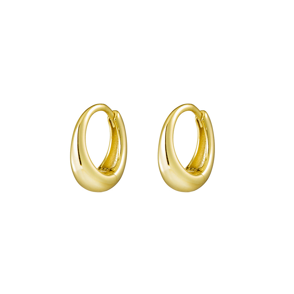 Petite Concave YGP Hoop Earrings