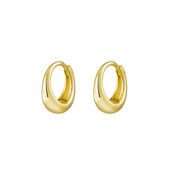 Petite Concave YGP Hoop Earrings
