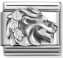 Zodiac - Leo with CZ Silver Charm