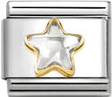 Symbols - White CZ Star Gold Charm