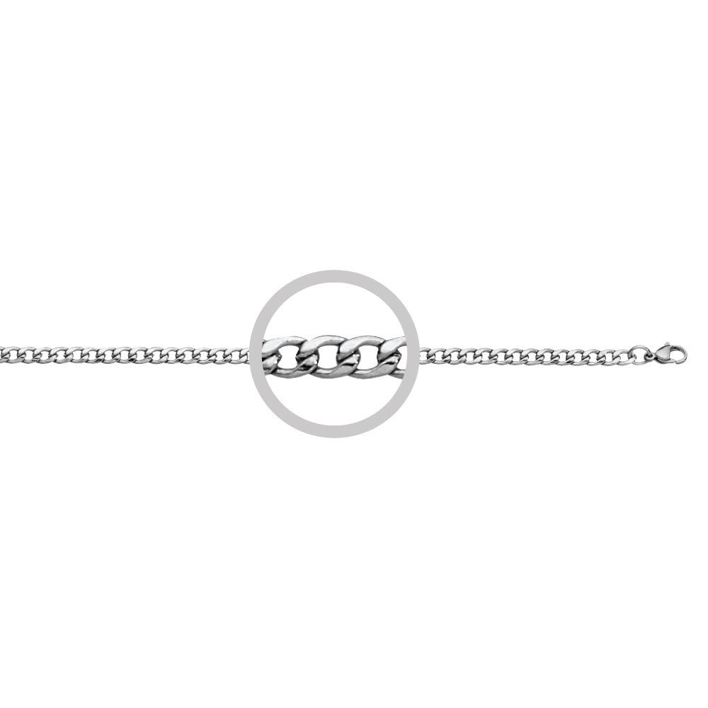 Chain- 4.5mm Stainless Steel Oval Curb Link Chain