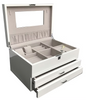 Large White Finish Jewellery Box