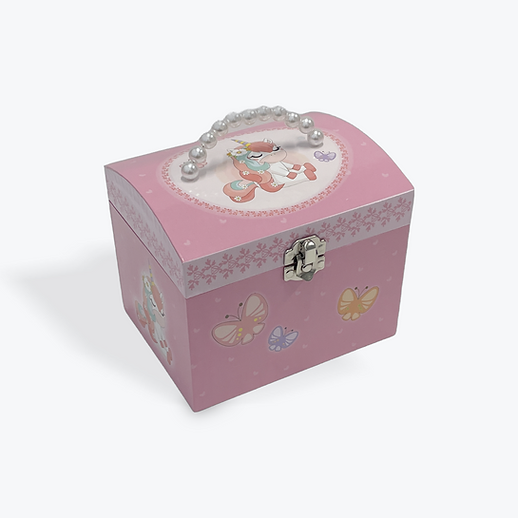 Unicorn Themed Musical Jewel Box with Pearl Handle
