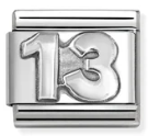 Birthday - 13th Oxidised Silver Charm